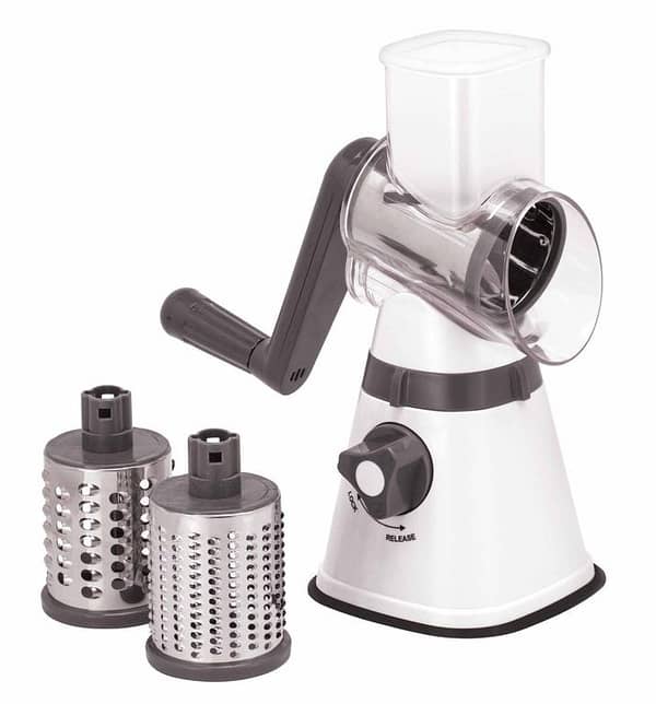 3-in-1 Rotary Vegetable Grater & Slicer | Fast, Safe Kitchen Prep