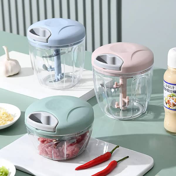 900ml Manual Food Chopper – Vegetable, Meat & Garlic Cutter