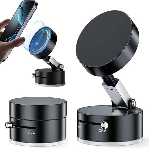 Magnetic Mobile Holder with Suction Base – Desktop & Car Mount for All Phones