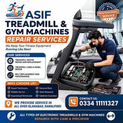 Treadmill Repair & Gym Machine Service Rawalpindi Islamabad