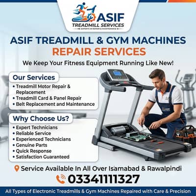 Treadmill Repair Motor, Belt & Board Repair - Rawalpindi/Islamabad