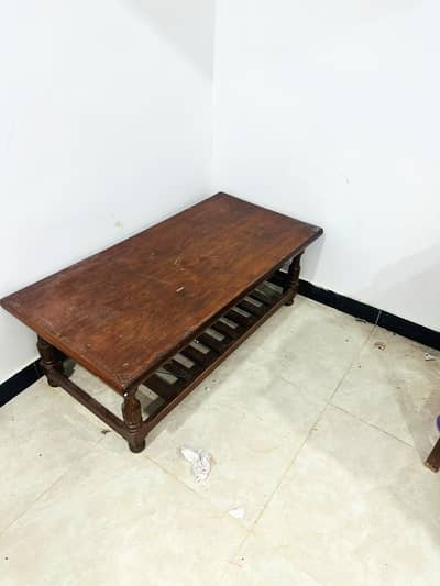 wooden tables