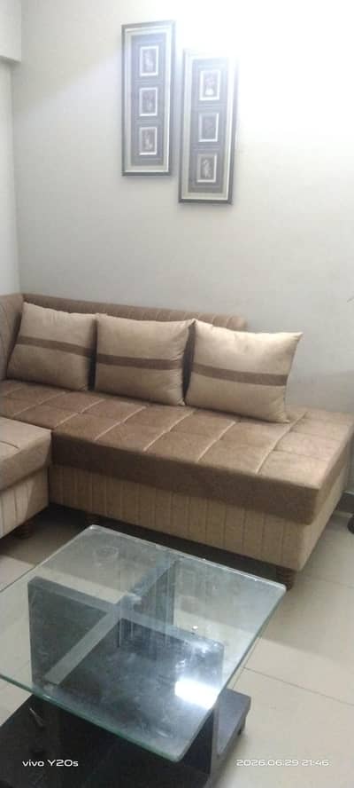 L shaped 6 seater sofa set