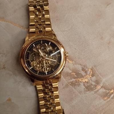Timekey Skeleton automatic watch (replica)gold