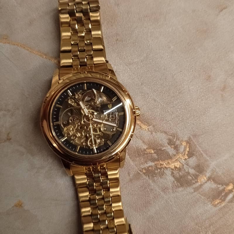Timekey Skeleton automatic watch (replica)gold 0