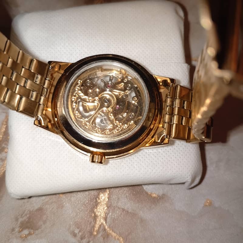 Timekey Skeleton automatic watch (replica)gold 1