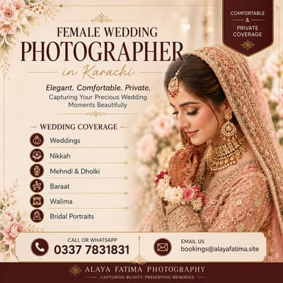 Female Photographer | Photographer in Karachi | Wedding Photographer