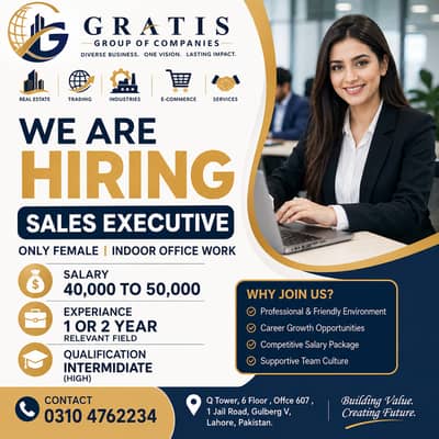 Sales Executive Jobs in Lahore | Female Only | Office Based | Immedia
