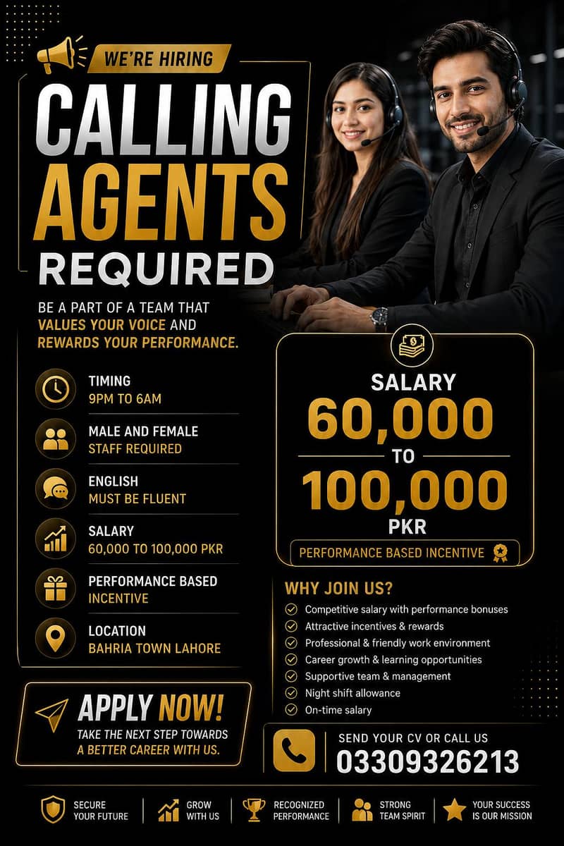 Calling Agents Required 0