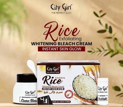 City girl rice Exfoliating whitening  Bleach cream 4 in 1 Instant Glow