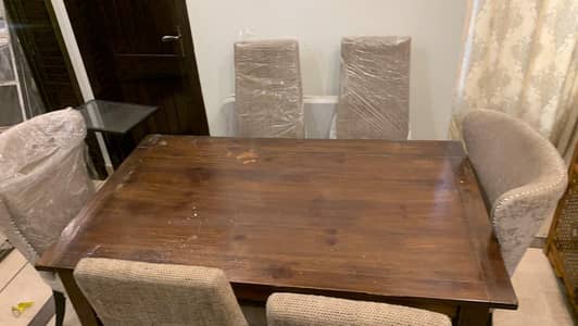 original hard wood dining table