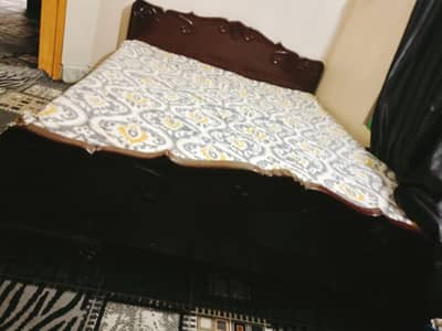 wooden bed with mattress for sale
