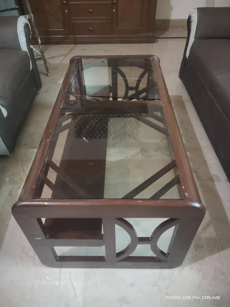 Sofa,Show Case and Centre Set 3