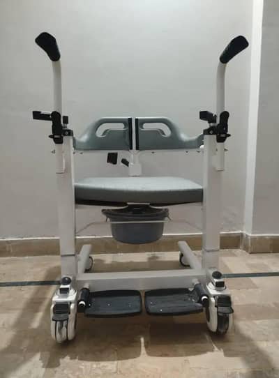Adjustable Patient Lift - Transfer Commode Wheelchair