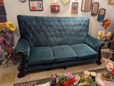 7 seater Sofa along with small bed