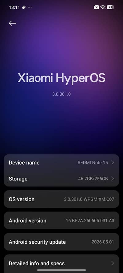 Xiaomi Redmi Note 15
