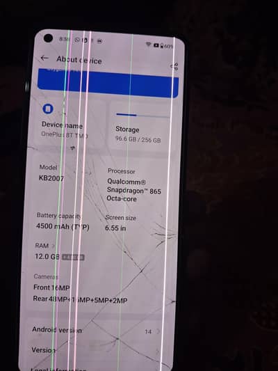 One Plus 8T lines hy