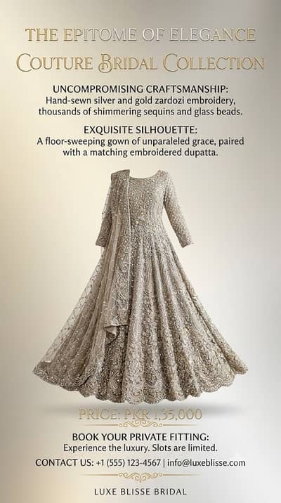 Luxury Designer Bridal Maxi | Heavy Embroidered Wedding Dress | Walima