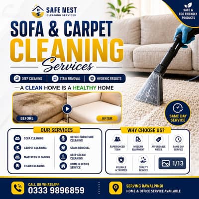 Sofa Carpet Cleaning service available in islamabad