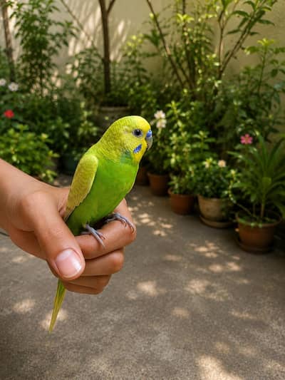Healthy Green & Yellow Budgie Available for Sale