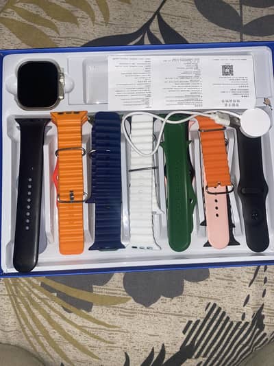 03368610560  whatsapp brand new smartwatch with 7 straps no used