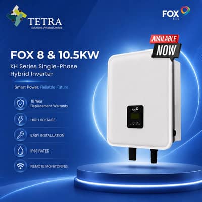 Fox Hybrid Inverter Single Phase 8kw,10.5kw
