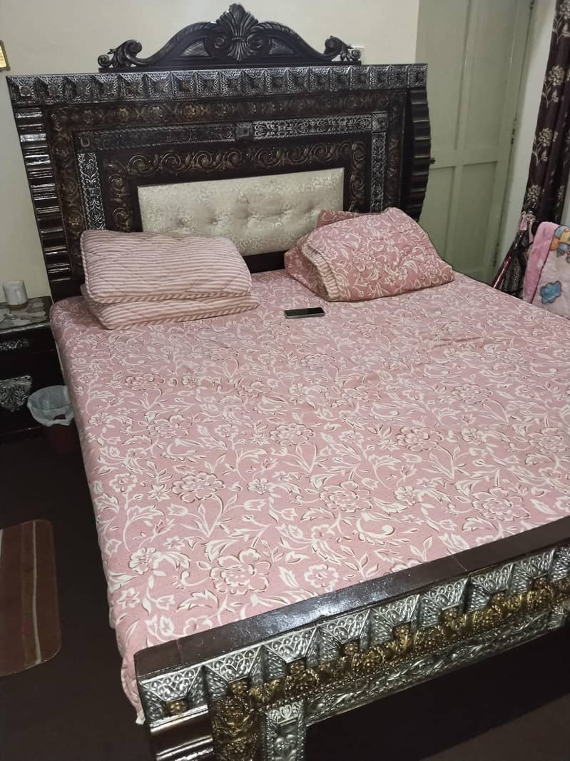 Double bed, Two side tables, dressing. 1