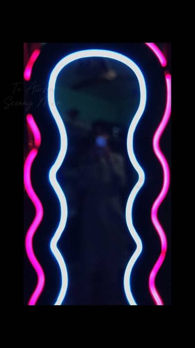 neon light mirror