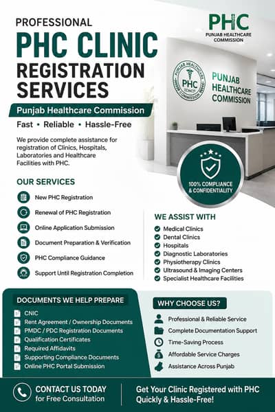 PHC Clinic Registration Services – Punjab Healthcare Commission (PHC)