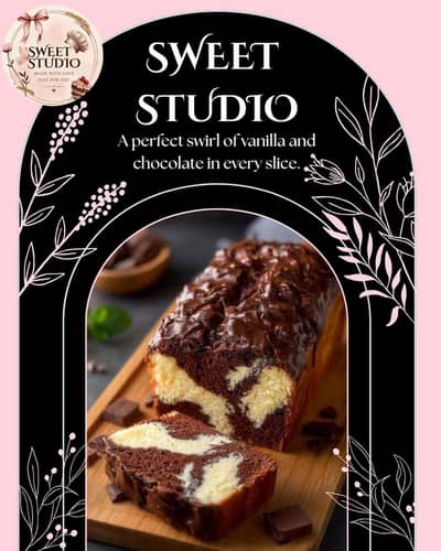 Fresh Homemade Marble Cake | Soft, Moist & Delicious | Sweet Studio
