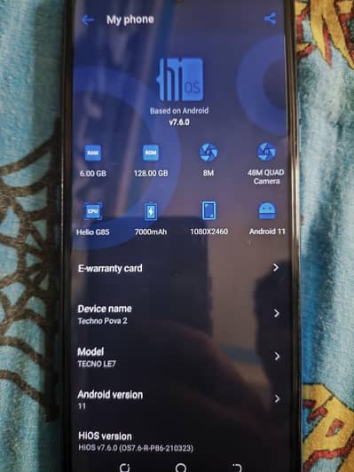  TECNO Pova 2 (6GB RAM / 128GB ROM) Condition: 10/10_Neat & Clean