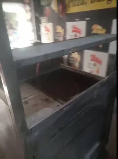 pizza oven with big burger counter