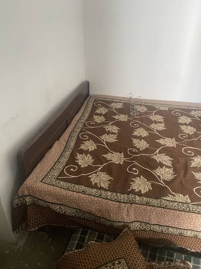 Pure Wood Bed With Mattress