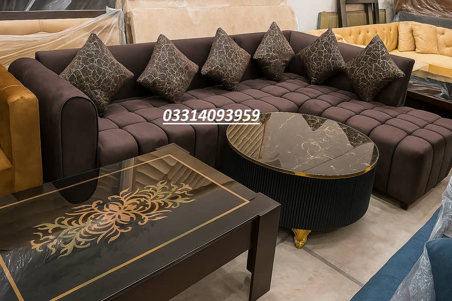 L shape sofa / corner sofa / sofa set / bubble sofa set 0
