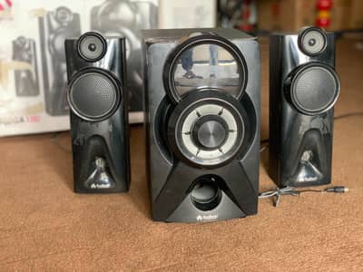 Audionic Mega 100 2.1 Speaker System – Heavy Bass & Clear Sound