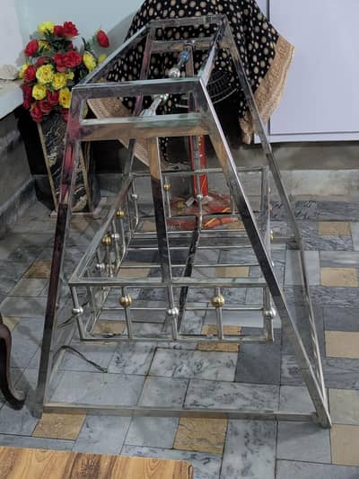 Baby jhola (stainless steel baby swing cradle)