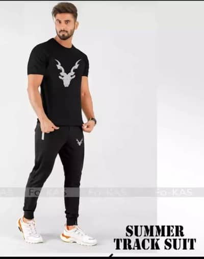 2 PCs men jersey Printed track suit