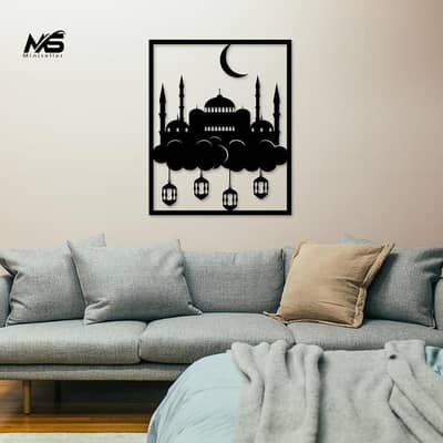 Islamic moseque wall art decor 14x24 laminated sheet