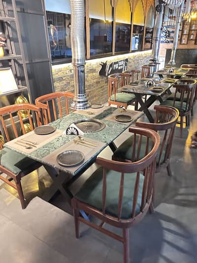 Restaurant furniture chairs sofas and tables for sale new condition