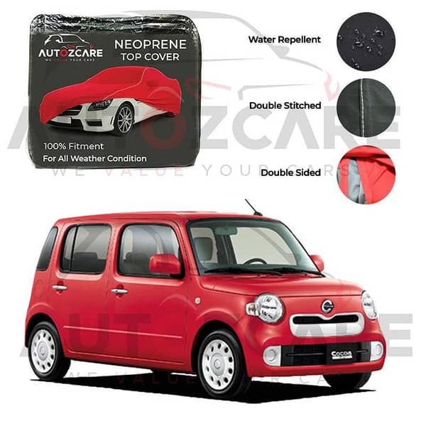 Daihatsu Mira Cocoa Neoprene Car Top Cover - Model 2009-2018