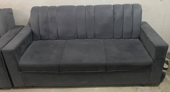 5 seater modern sofa set - Dark grey Velvet