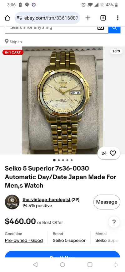 seiko 5 7836-0030 A4