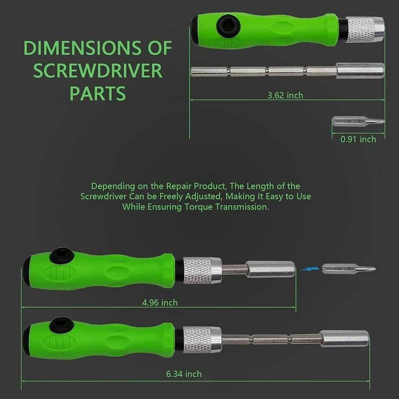 Screwdriver Set 32 Bits Green Handle 2