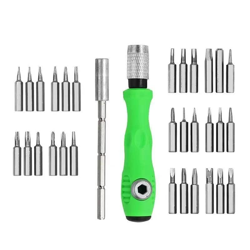 Screwdriver Set 32 Bits Green Handle 3