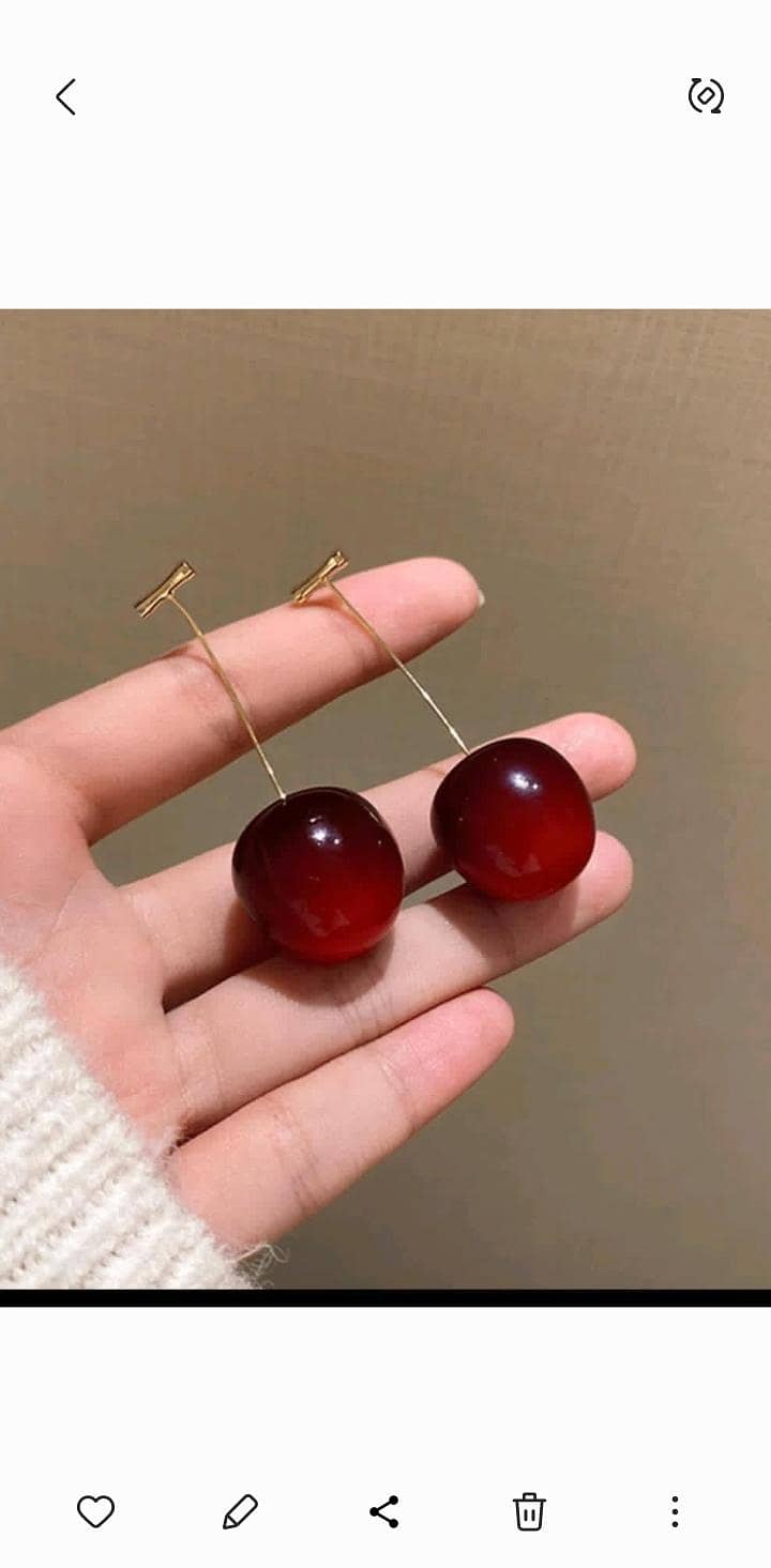 Cherry  earrings 1