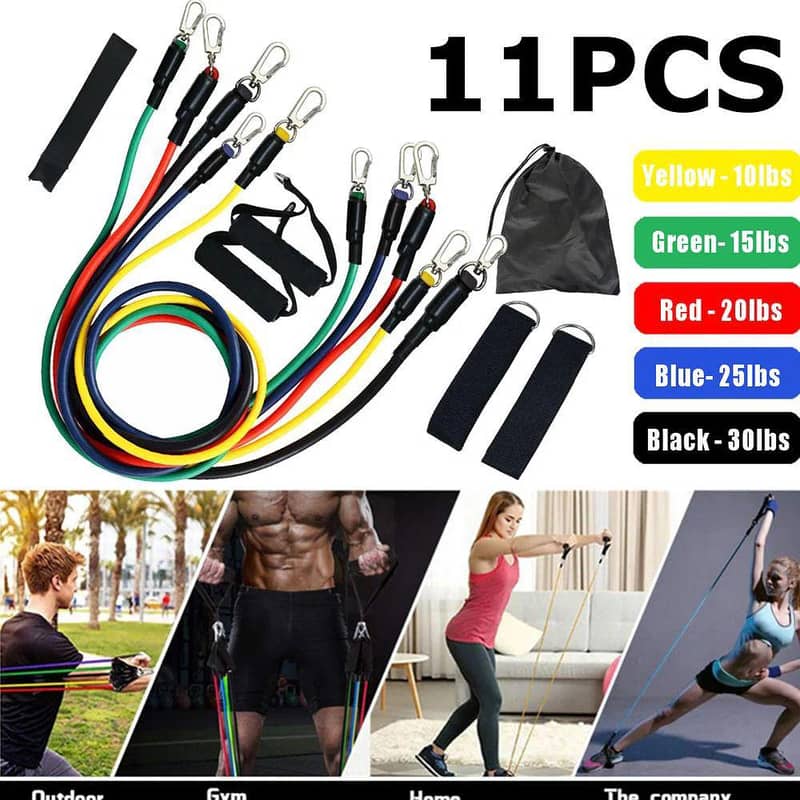 11 pcs Resistance Tubes 0