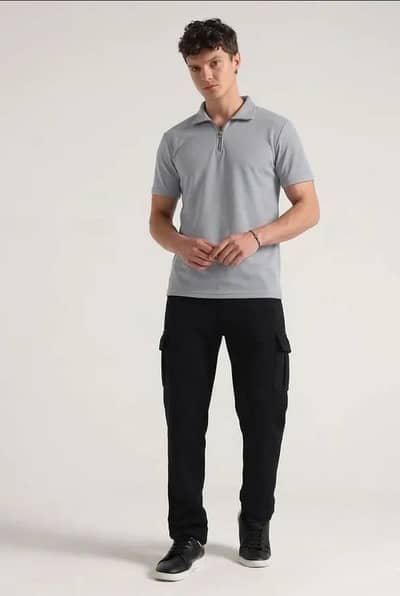 2 pcs Men’s  fit Plain Zipper Tracksuit