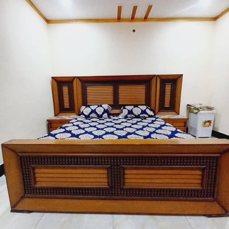 Bed with side table and medicated mattress 0