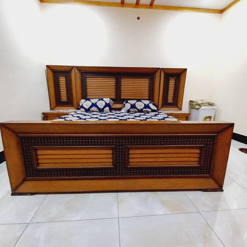 Bed with side table and medicated mattress 2