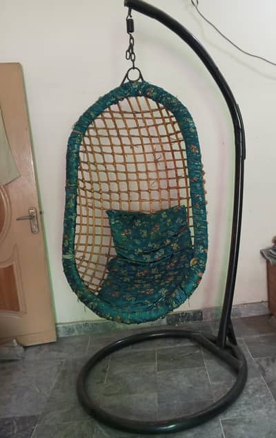 Egg hanging Swing Chair |Strong Metal Stand |Good Condition